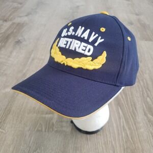 US Navy Retired Officer Adjustable Strapback Baseball Hat Cap Scrambled Eggs